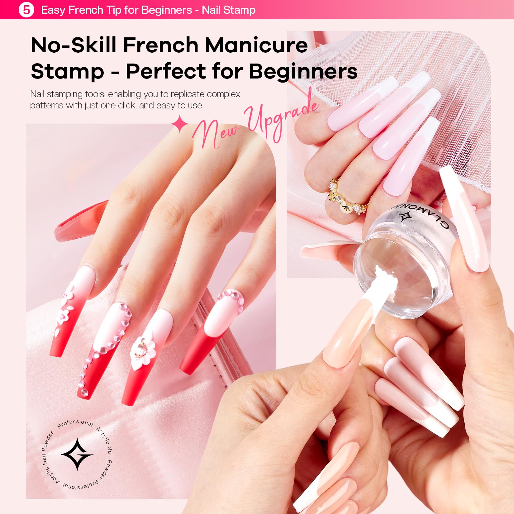 Glamonade Acrylic Nail Kit for Beginners | All-in-One Home Manicure Set