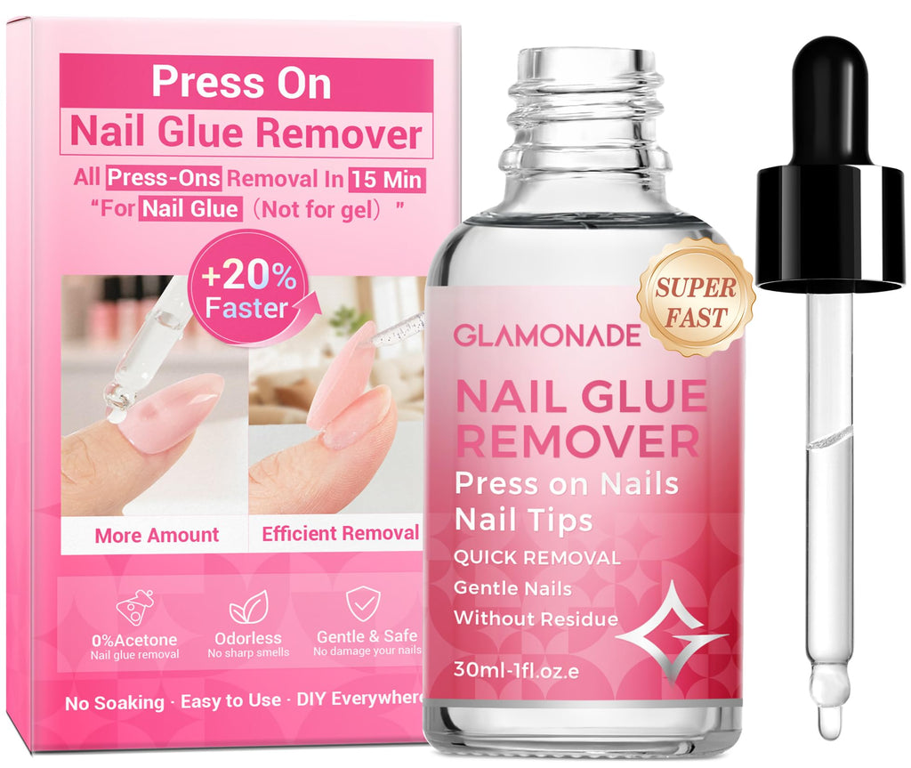 Glamonade Press-On Nail Glue Remover – Quick 60–90s, Non-Acetone, 30ml