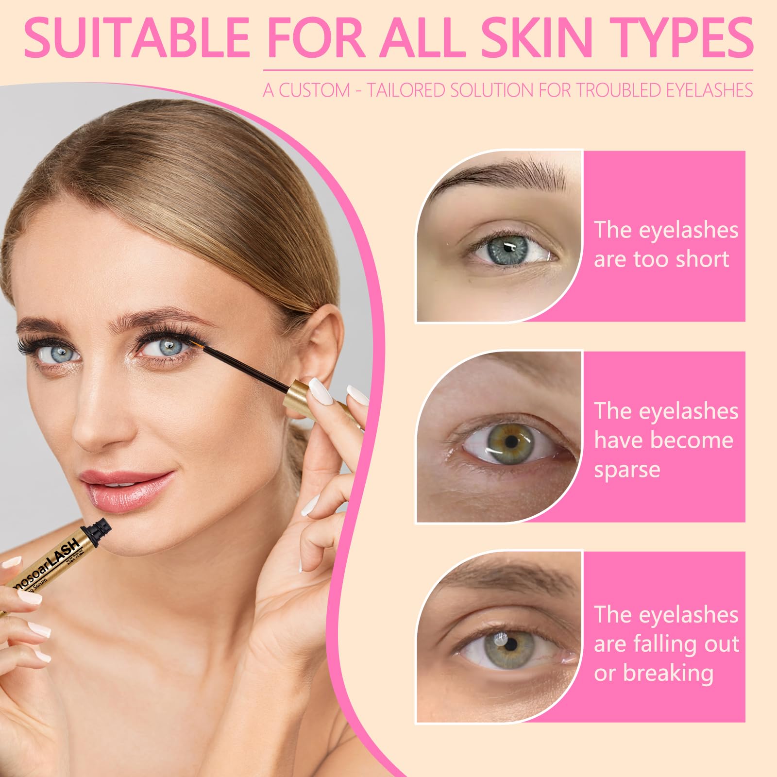 Glamosoar Lash Serum – Eyelash Growth Serum for Fuller, Longer Lashes | 4ml