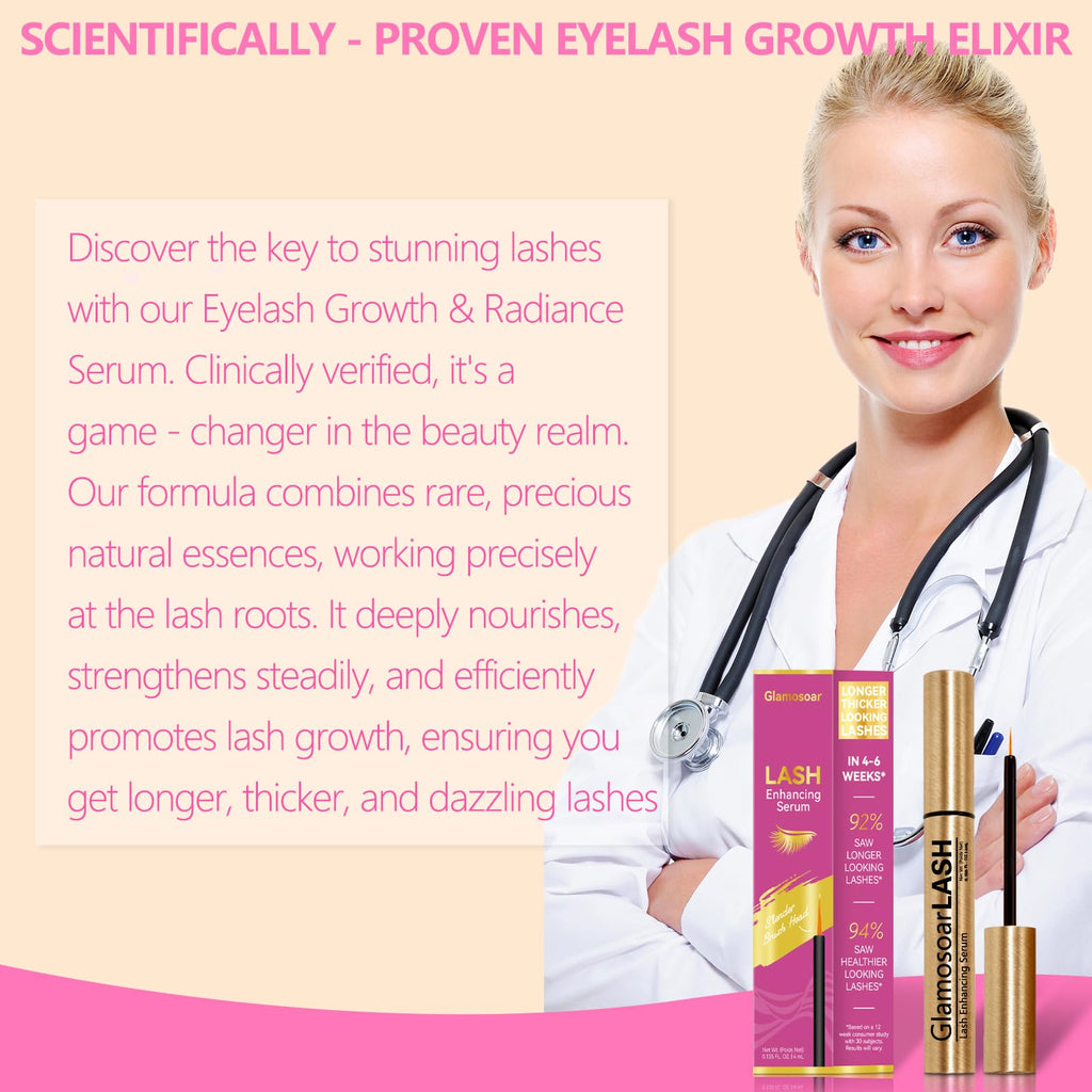 Glamosoar Lash Serum – Eyelash Growth Serum for Fuller, Longer Lashes | 4ml