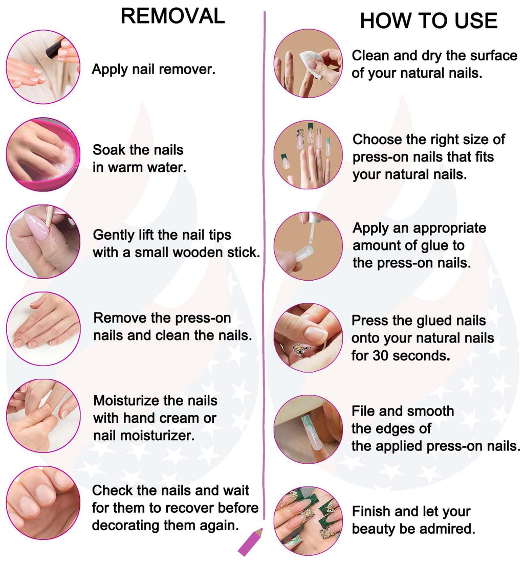 Gleamrain Almond Press-On Nails – Medium Handmade French Tip with Floral Pearl Design (Cherry Blossom Pink) – 10pcs M