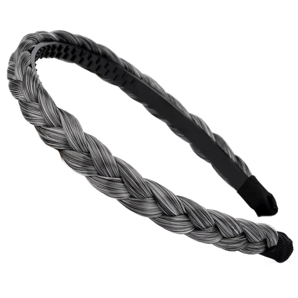 Gledola Braided Headband With Teeth Braids – Dark Gray