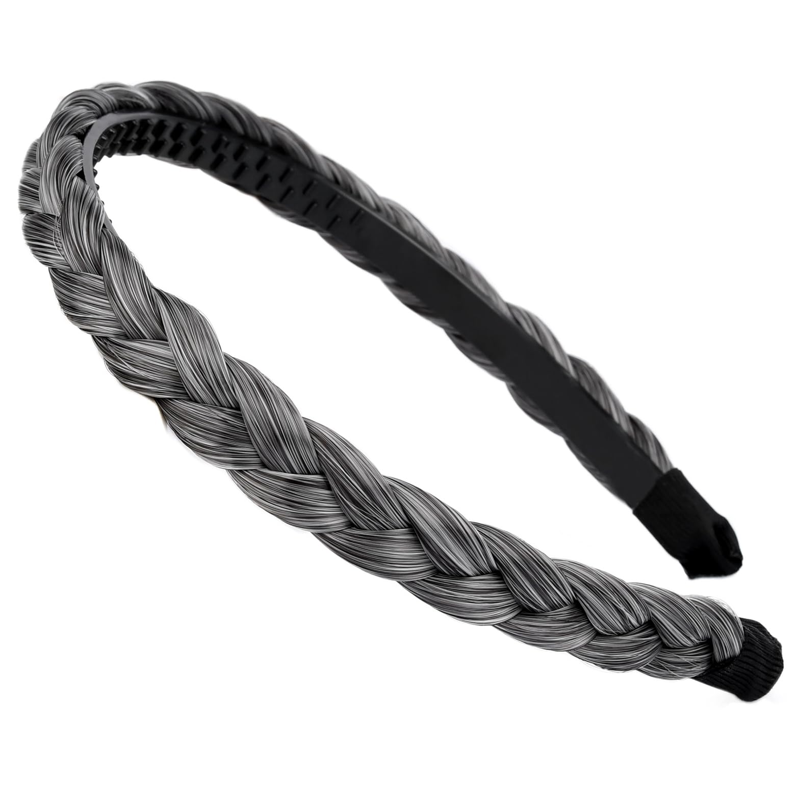 Gledola Braided Headband With Teeth Braids – Dark Gray