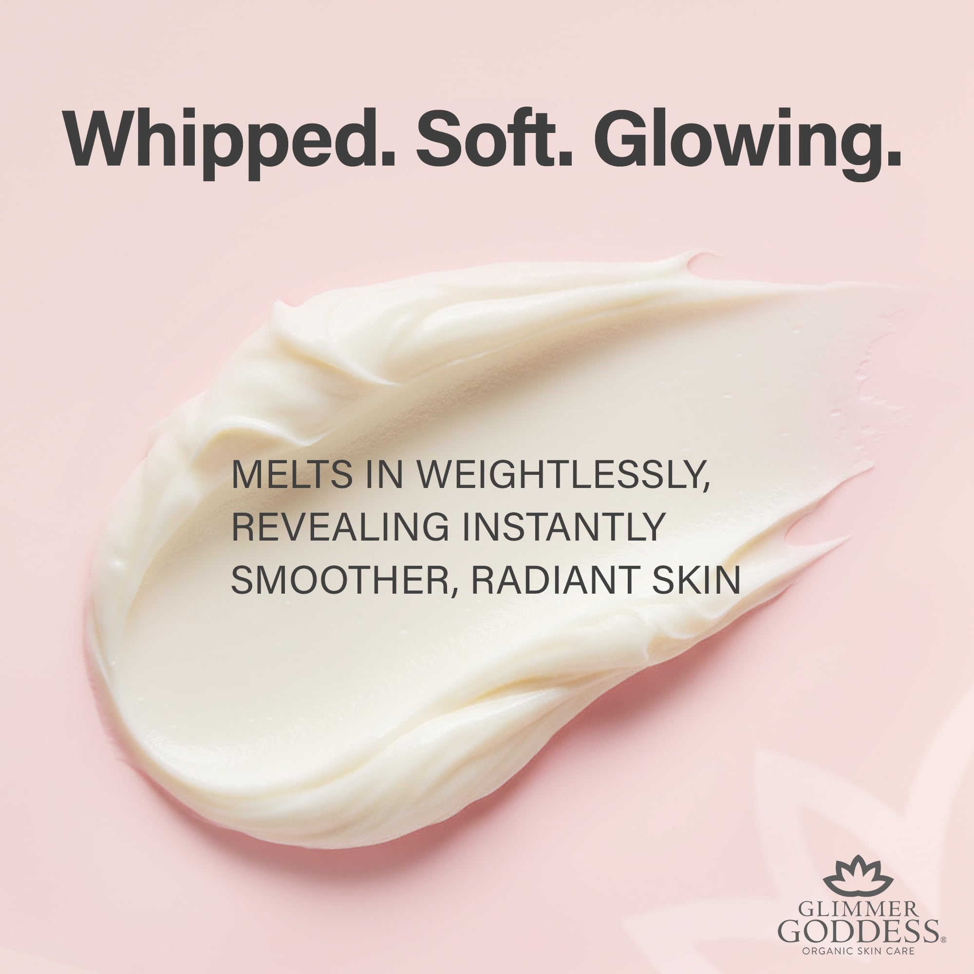 Glimmer Goddess Organic Whipped Body Butter for Women – Hydrating Shea & Cocoa Butter, Almonds & Coconut Oil, Citrus Mango, 8oz