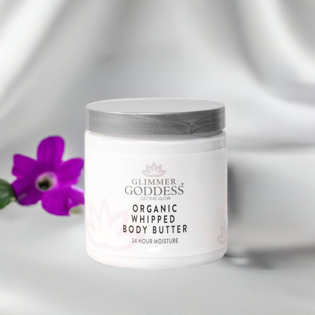 GLIMMER GODDESS Organic Whipped Body Butter – Deep Hydration with Shea & Cocoa, Autumn Breeze, 8oz