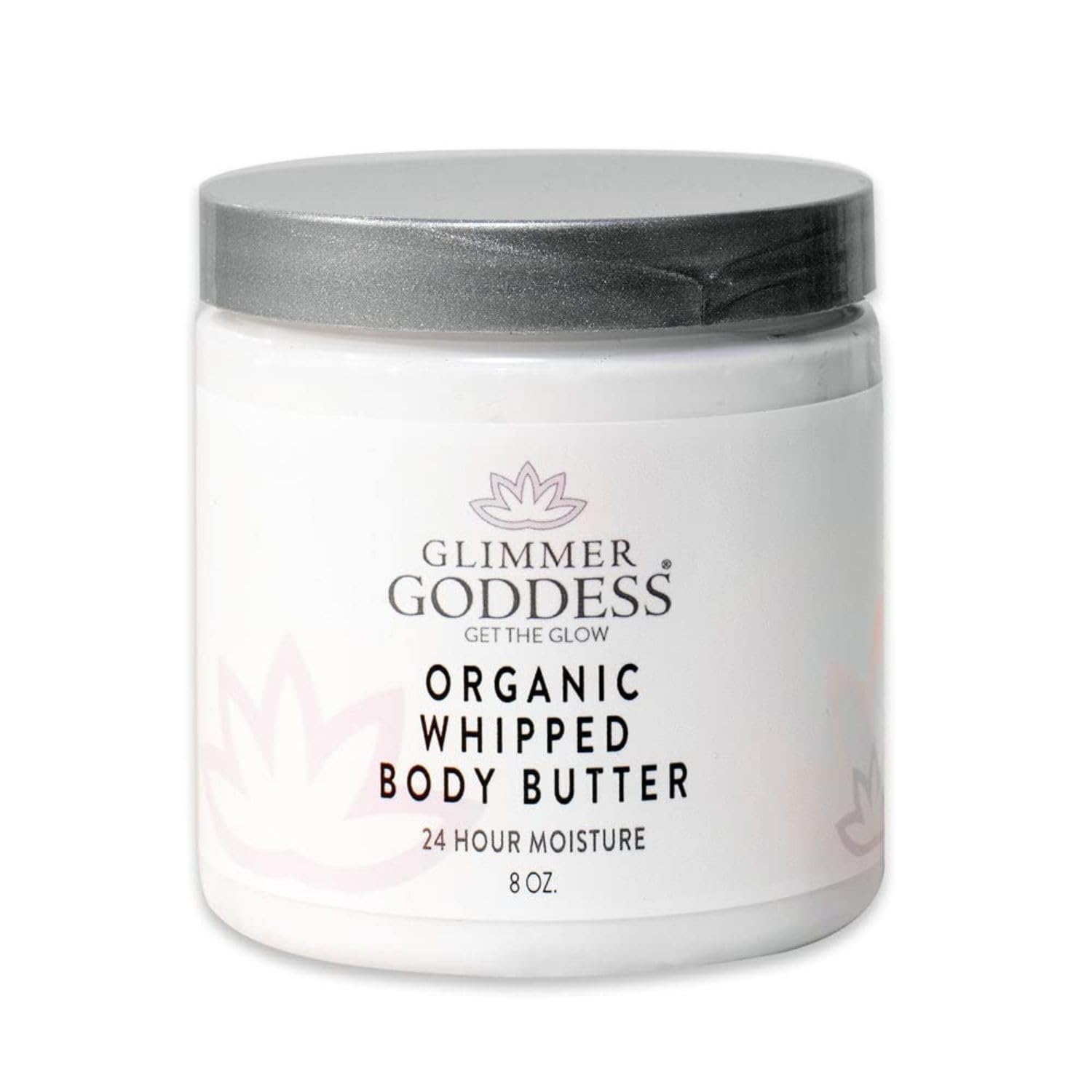 Glimmer Goddess Organic Whipped Body Butter – Unscented, 8 oz (Shea & Cocoa Butter)