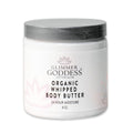 Glimmer Goddess Organic Whipped Body Butter for Women – Hydrating Shea & Cocoa Butter, Almonds & Coconut Oil, Citrus Mango, 8oz