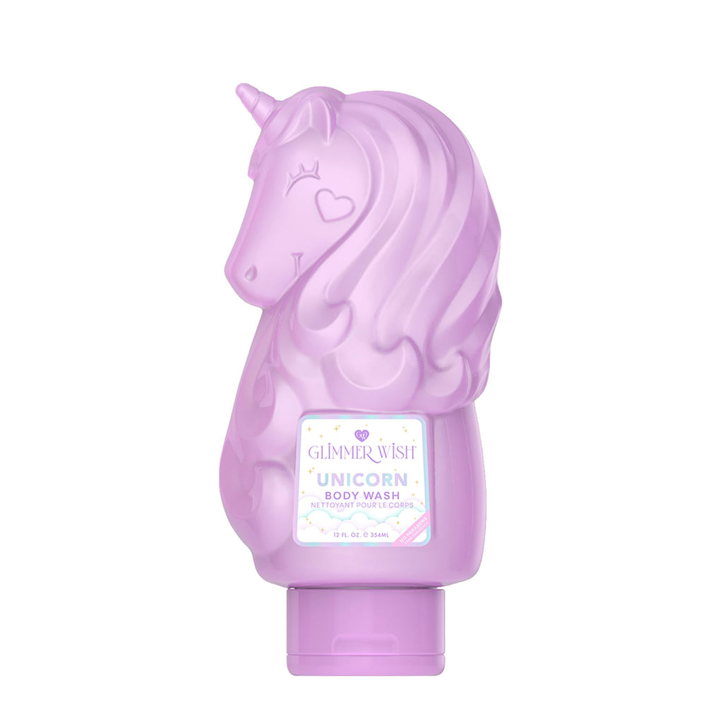 Glimmer Wish Unicorn Kids Body Wash – Gentle, Sulfate-Free Cleanser with Vanilla Cotton Candy Scent | 12 fl oz