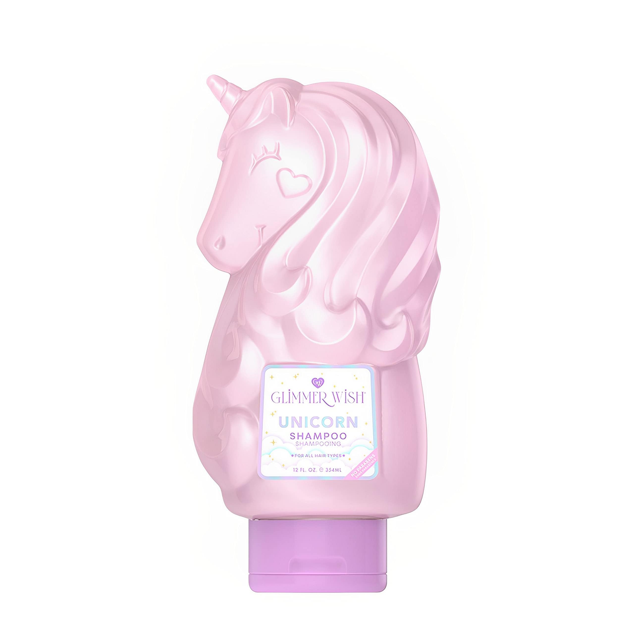 Glimmer Wish Unicorn Kids Shampoo – Sulfate Free, Paraben Free, Cotton Candy Scent, 12 oz
