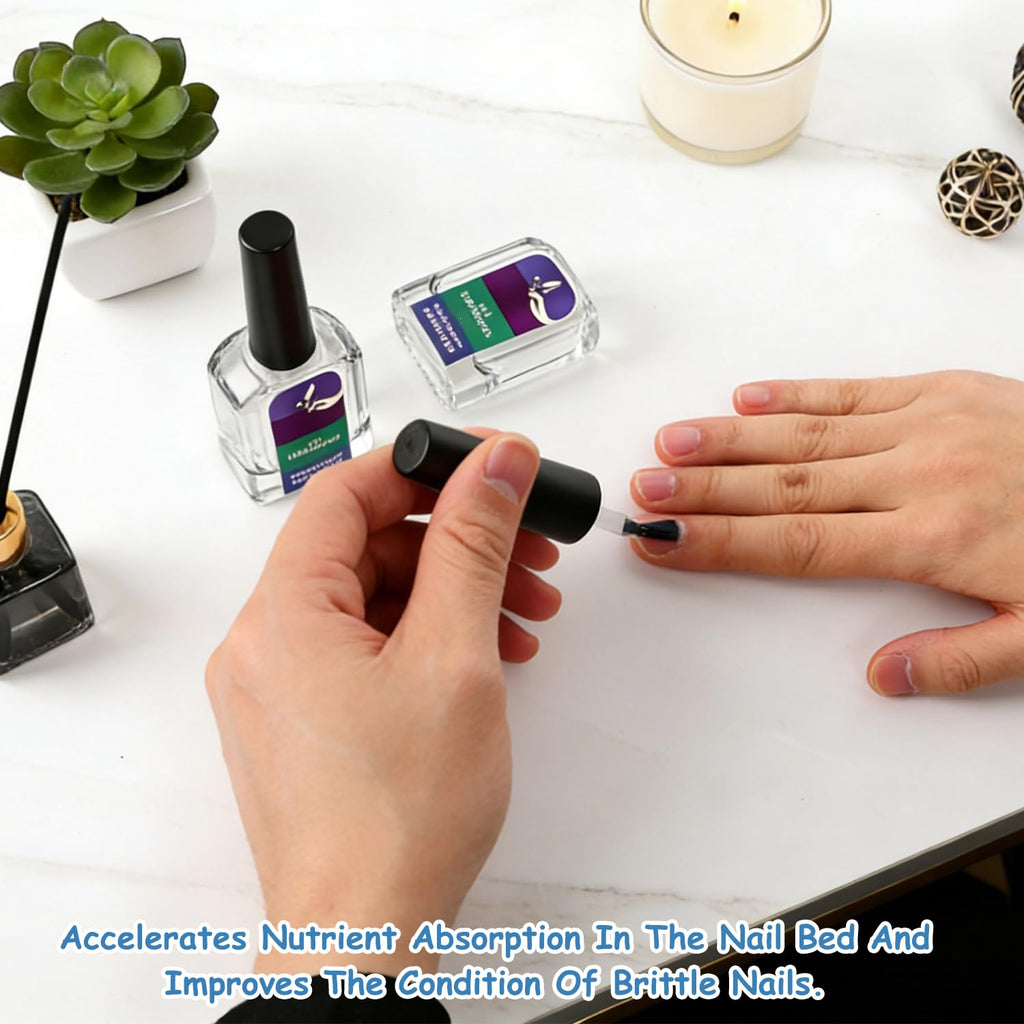 Glimmerella 2-Pack Nail Care Serum – Hyaluronic Hardener for Dry, Cracked Cuticles