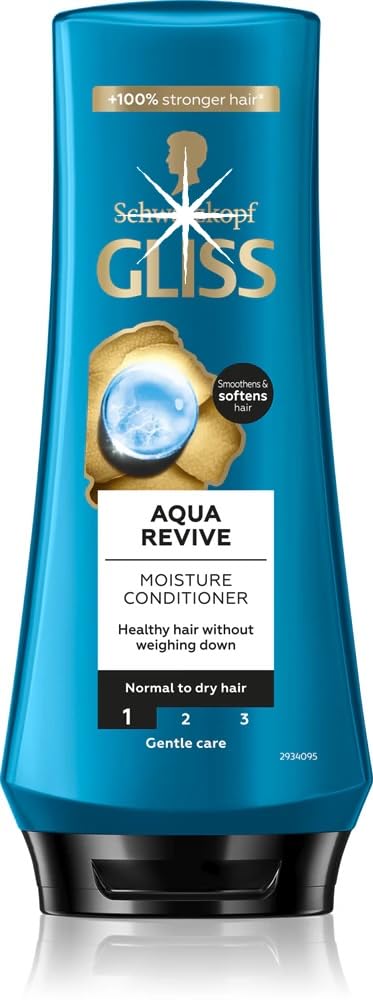 Gliss Aqua Revive Conditioner – 200 ml | Extra Moisture & Shine for Normal to Dry Hair | German Import