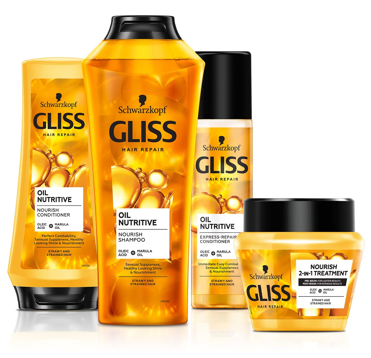 GLISS Kur Oil Nutritive Keratin Serum + Precious Oils Hair Repair Mask 300ml