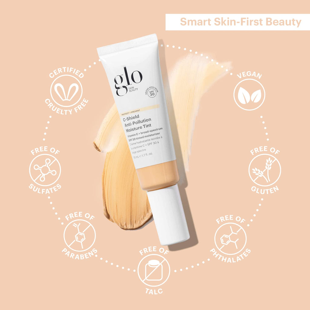 Glo Skin Beauty C-Shield Anti-Pollution Moisture Tint SPF 30 – Vitamin C Tinted Moisturizer for Face (1.7 oz, 2N-Light)