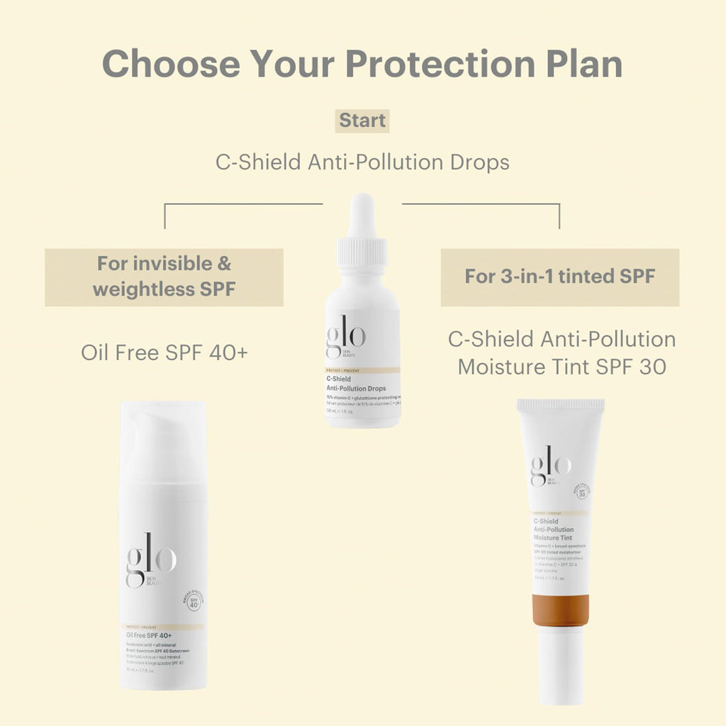 Glo Skin Beauty C-Shield Anti-Pollution Moisture Tint SPF 30 – Vitamin C Tinted Moisturizer for Face (1.7 oz, 2N-Light)