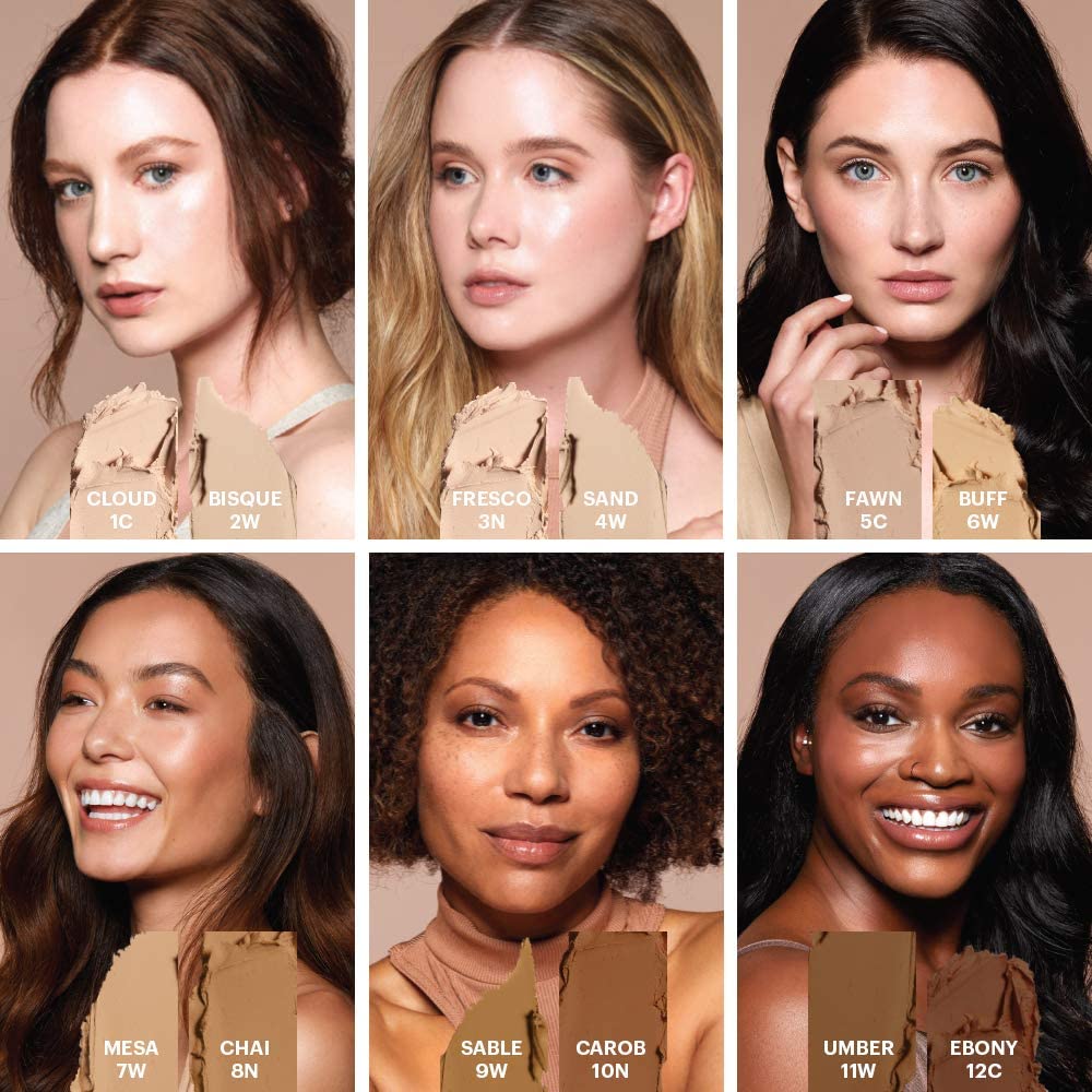 Glo Skin Beauty HD Mineral Foundation Stick with Hyaluronic Acid — Buildable Coverage, Contour & Highlight (Fawn 5C)