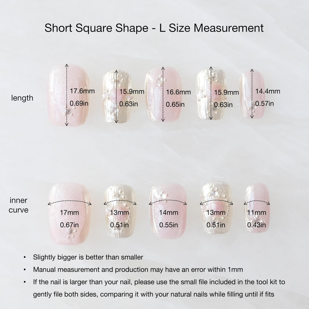 GLORS Purely Handmade Press On Nails | Pink- Purple Cat-Eye Buccilati | Short Square 10 Pieces