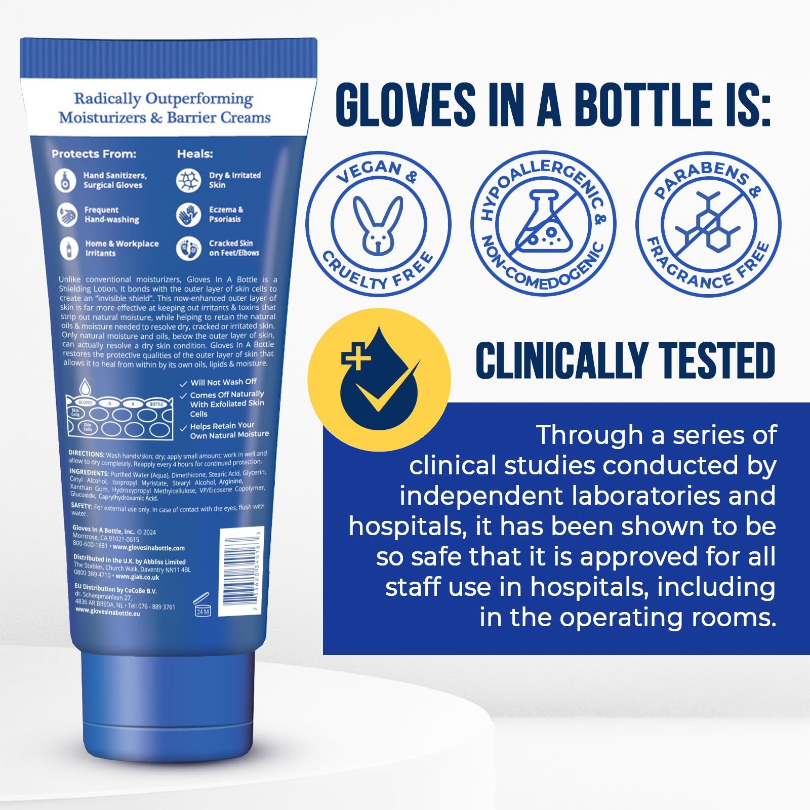 Gloves In A Bottle Shielding Lotion – 3 Pack 3.4oz Tubes | Hydrating, Protective Skin Shield