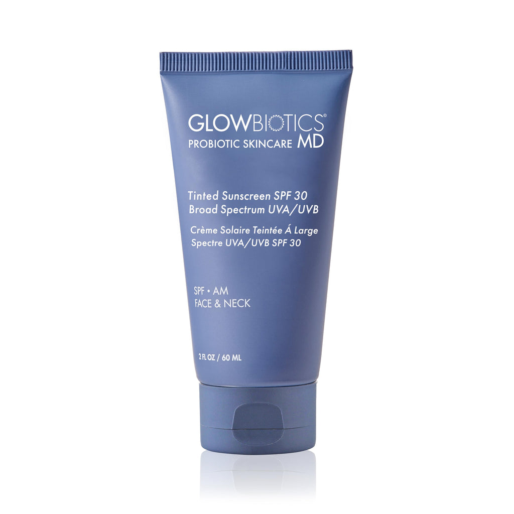 Glowbiotics Tinted Reef-Safe Sunscreen SPF 30 | Non-Greasy Mineral Primer for Face & Neck