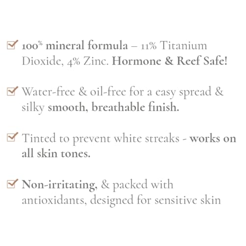 Glowbiotics Tinted Reef-Safe Sunscreen SPF 30 | Non-Greasy Mineral Primer for Face & Neck