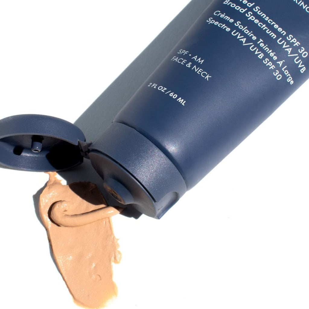 Glowbiotics Tinted Reef-Safe Sunscreen SPF 30 | Non-Greasy Mineral Primer for Face & Neck