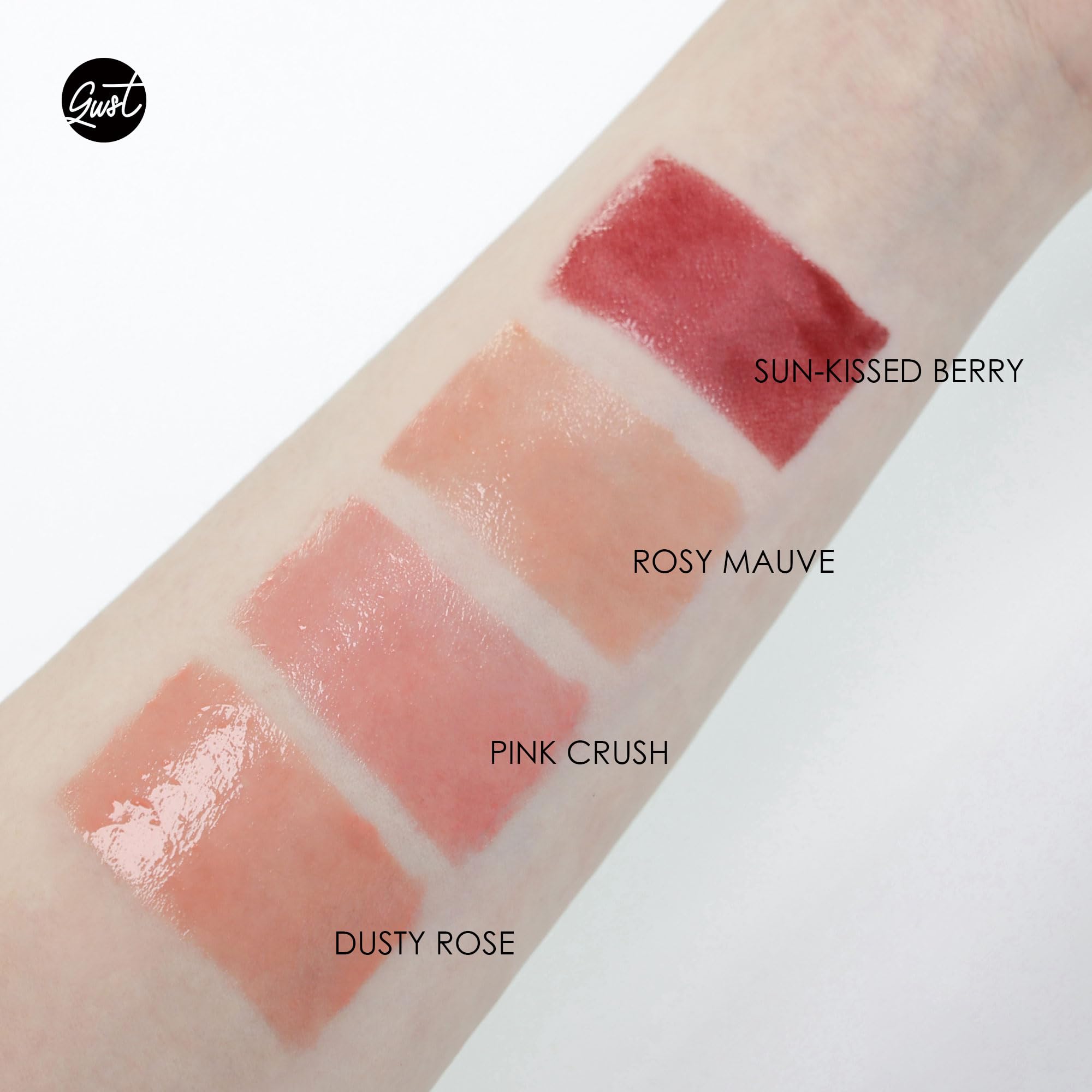 Glowiest Effortless Glow Camellia Multi-Balm – Lips & Cheeks, Brush Included, Dewy Finish (Dusty Rose)