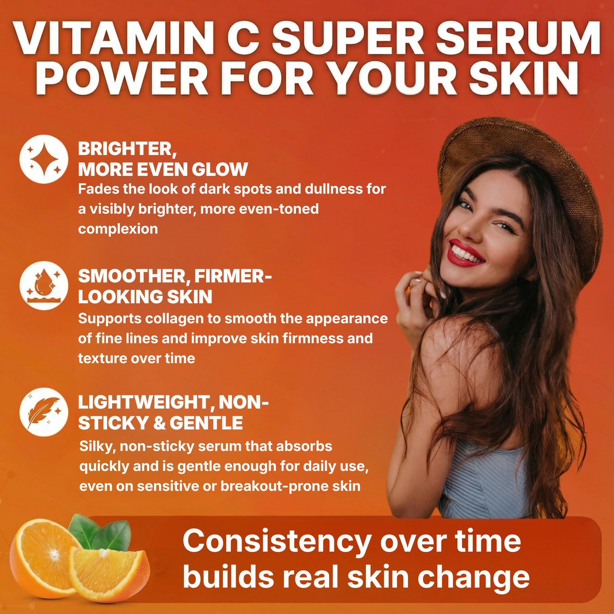 GlowMedik Vitamin C Serum for Face – Brighten Dark Spots, Even Tone, Hydrate & Firm (30ml)