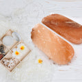 Glowyn Pink Himalayan Salt Detox Foot Blocks - 2 Pack (10-inch L x 4-inch W x 1-inch H) | Home Spa Foot Tiles