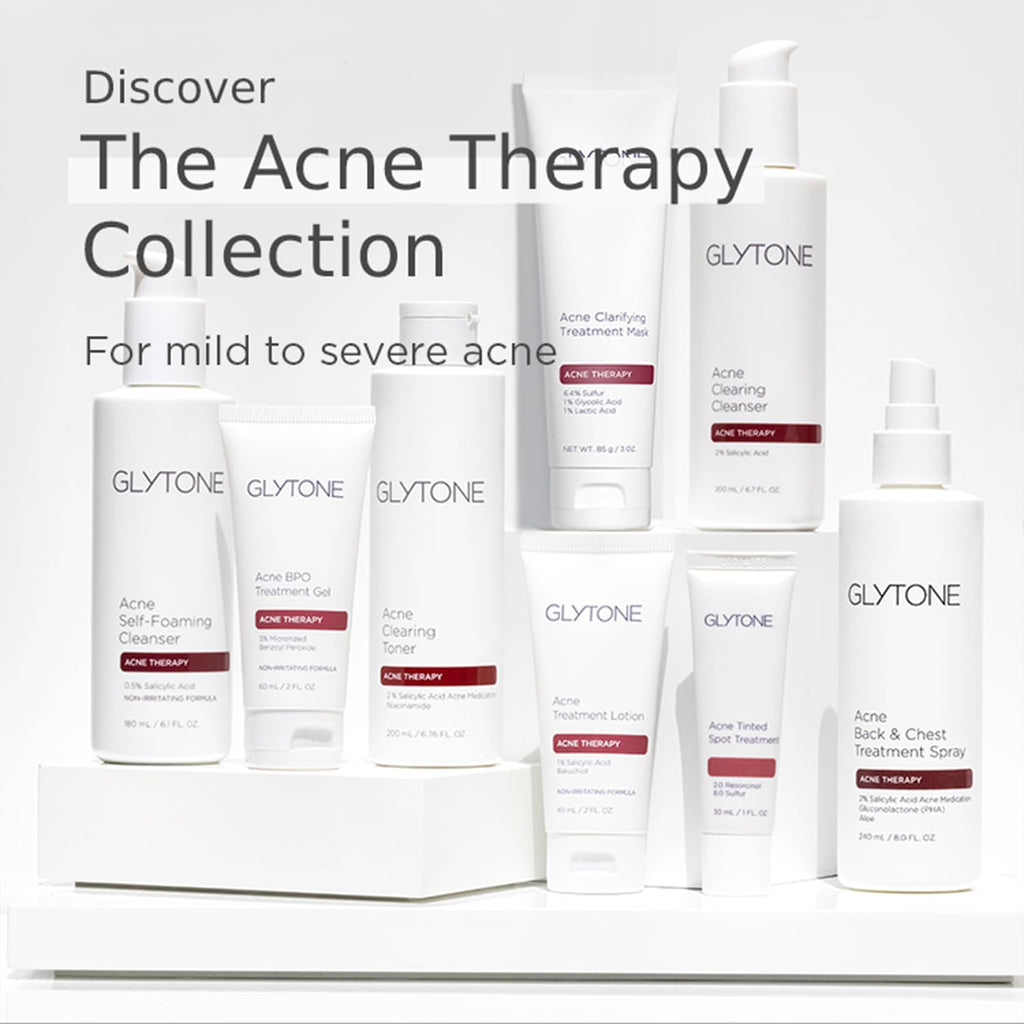 Glytone Chest & Back Acne Treatment Spray – 2% BHA with Gluconolactone, Fragrance-Free, 8 oz