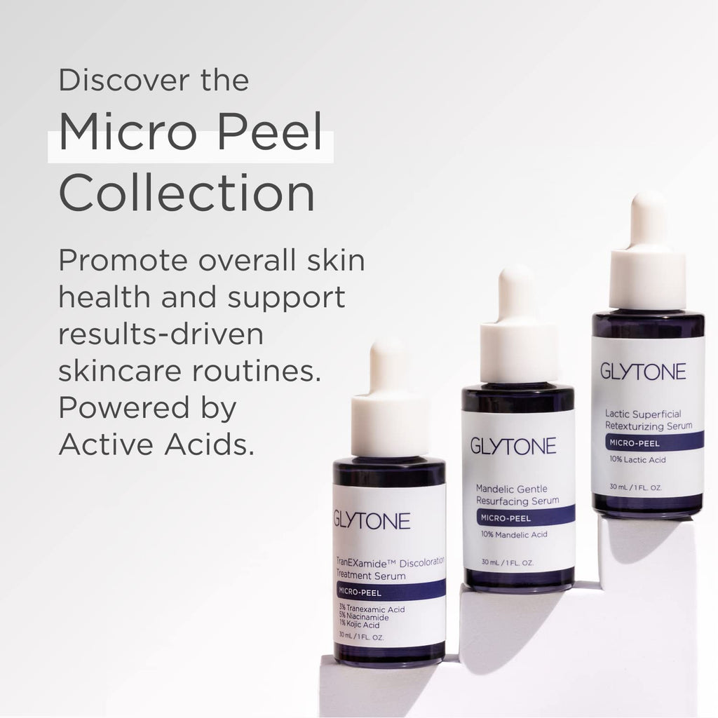 Glytone Micro-Peel Lactic Serum | 10% AHA Exfoliant for Face | Hydrates & Brightens