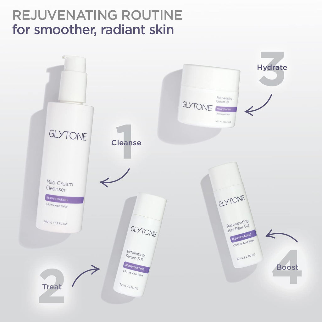 Glytone Mild Cream Cleanser | 3.4% Free-Acid Glycolic Exfoliation + Glycerin | 13.5 oz