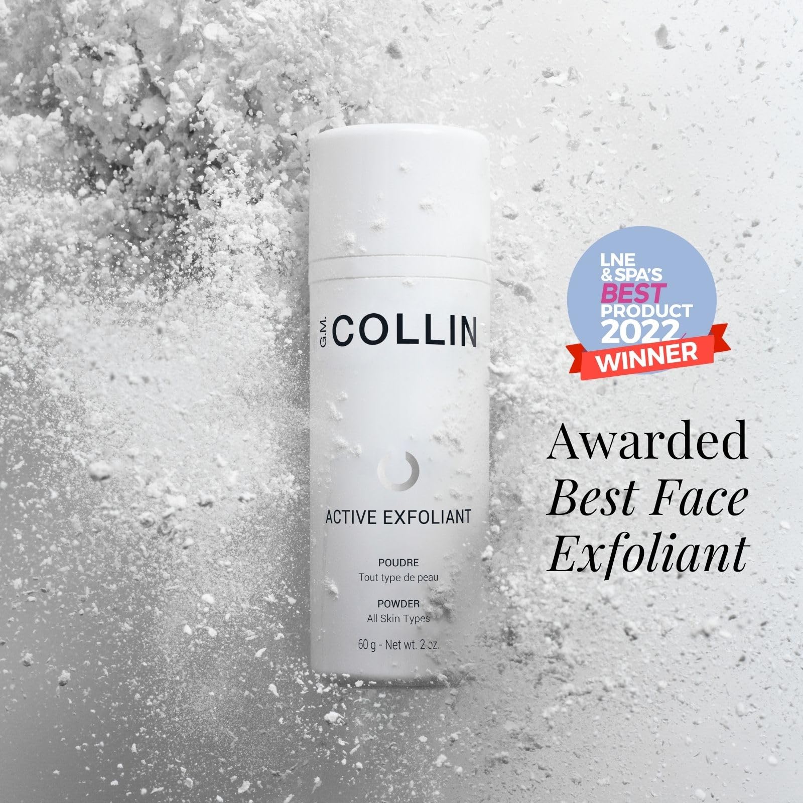 G.M. COLLIN Active Exfoliant Powder – Gentle Daily Exfoliating Cleanser with Salicylic Acid, Papaya Enzyme & Niacinamide