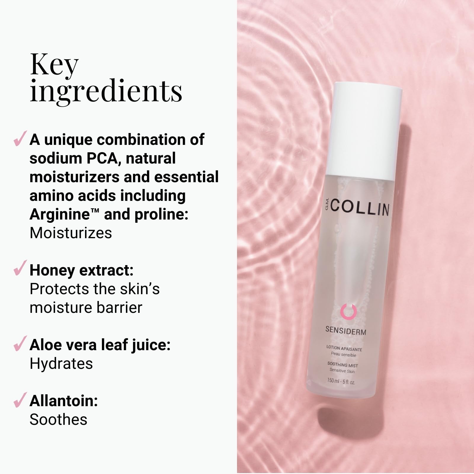 G.M. COLLIN Sensiderm Soothing Mist — Facial Toner & Hydration for Sensitive Skin