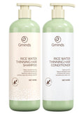Gminds Rice Water Hair Growth Shampoo & Conditioner – 400ml Each | Biotin & Keratin | For Women & Men