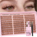 Goddvenus Brown Lash Clusters Kit – 300 Wispy Lashes (10-16mm) DIY Waterproof