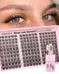 Goddvenus Wispy Lash Clusters Kit - Natural DIY Lashes (180pcs, 10-16mm, C Curl)