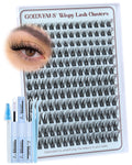 Goddvenus Wispy Lash Clusters Kit – Natural D-Curl Lashes & DIY Extension with Waterproof Glue