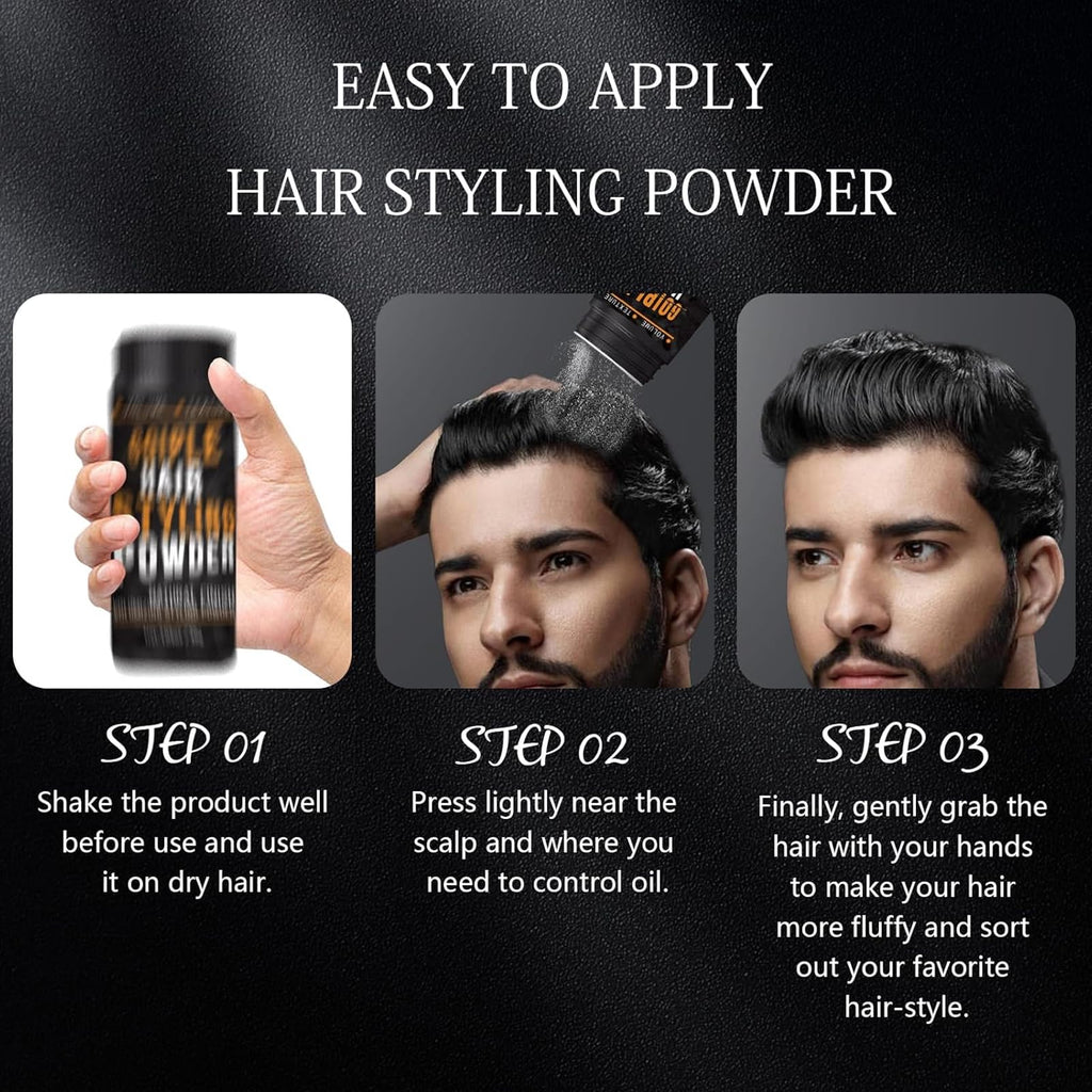 Goiple 3PCS Hair Styling Powder – 1.05oz Volumizing Texture for Men | Matte, Non-Greasy, Strong Hold