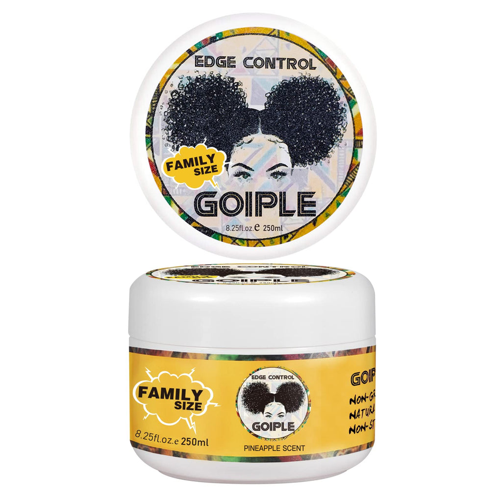 Goiple 8.25oz Edge Control Wax - Pineapple, Non-Greasy, Extreme Hold, Water-Based