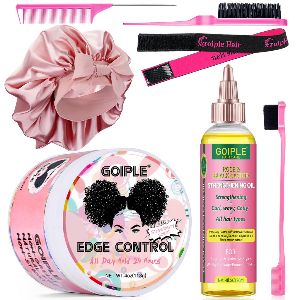 Goiple Edge Control Wax — Strong Hold, Non-Greasy Formula, Rose & Castor Oil