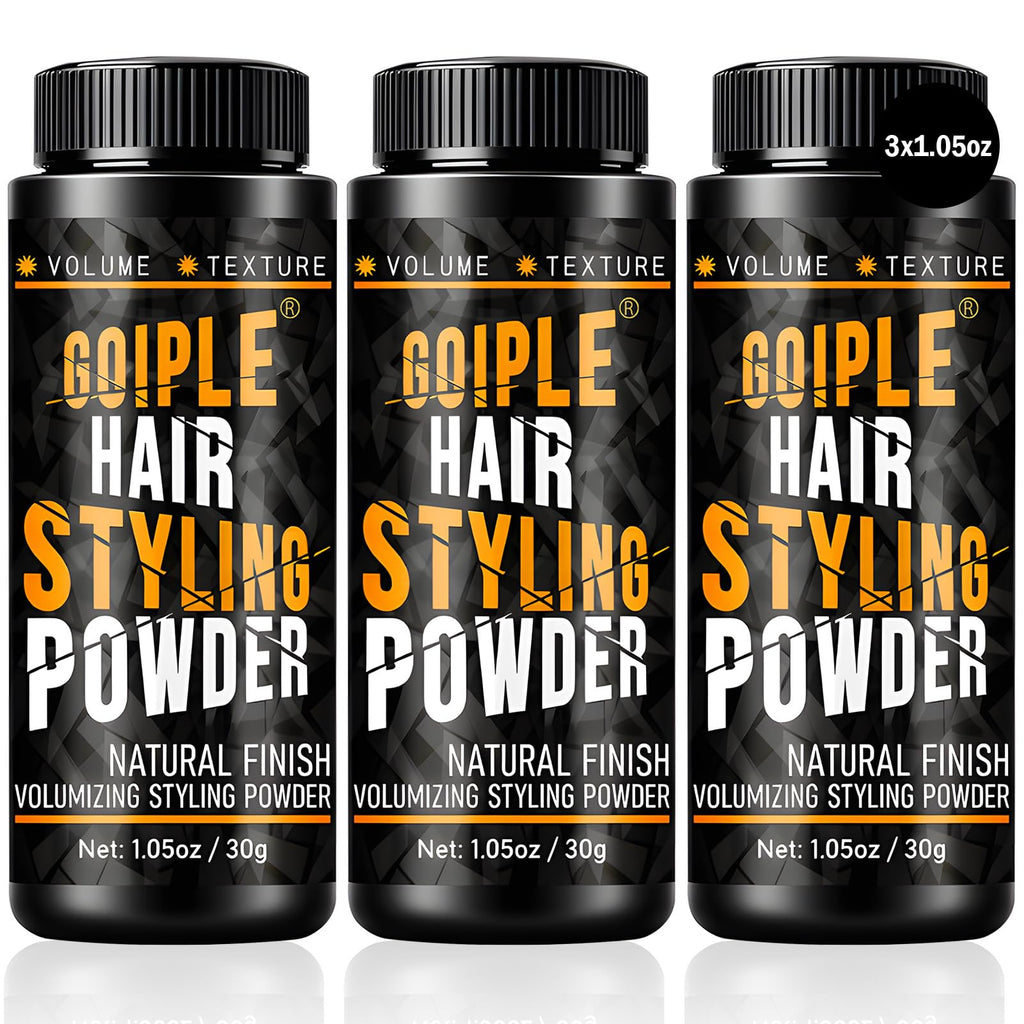 Goiple 3PCS Hair Styling Powder – 1.05oz Volumizing Texture for Men | Matte, Non-Greasy, Strong Hold