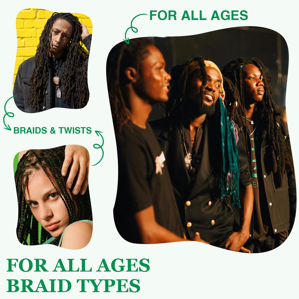 Goiple Braid Spray Rose Mint for Dreads & Locs – Rose Water & Rosemary Oil Kit
