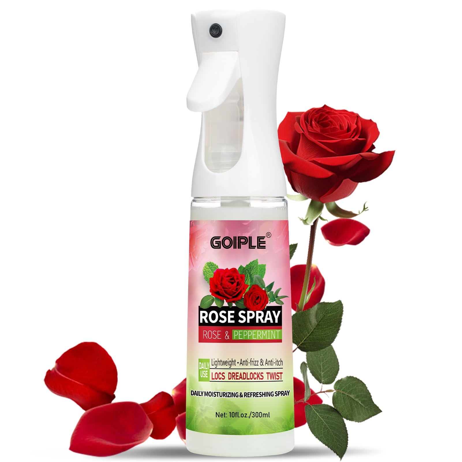 Goiple Rose Water Hair Loc Spray – Hydrating Dreadlock Moisturizer for Scalp