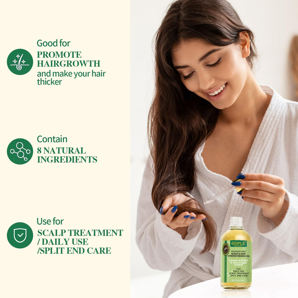 Goiple Braid Spray Rose Mint for Dreads & Locs – Rose Water & Rosemary Oil Kit