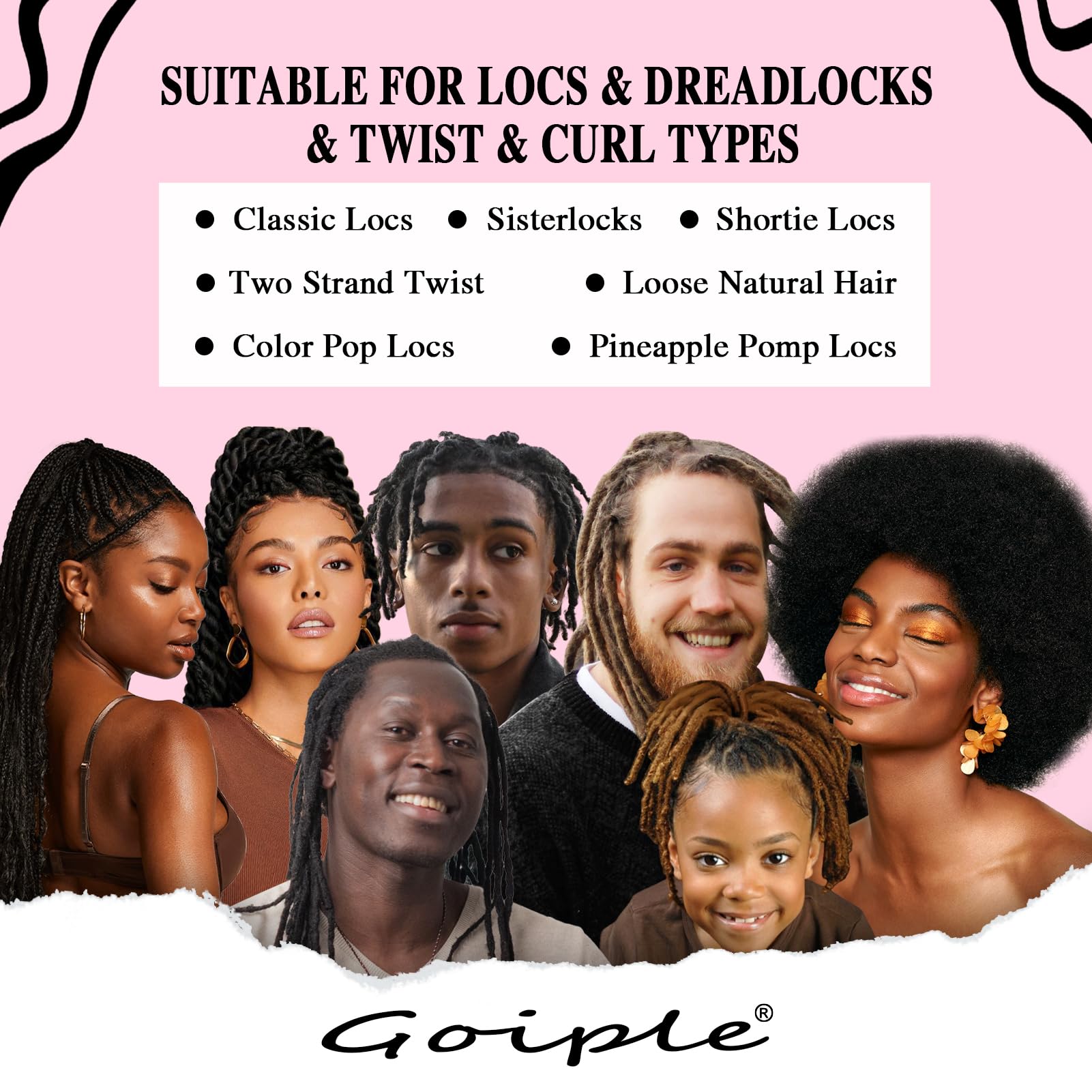 Goiple Rose Water Spray for Locs — Hydrating Hair Moisturizer with Peppermint & Castor Oil (250ML)