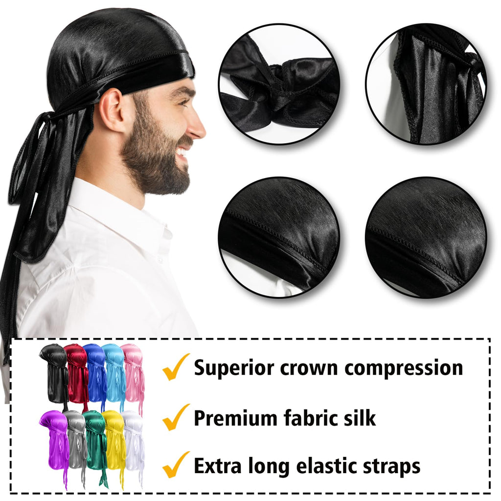 Goiple Silky Durags & Wave Kit — Strong Hold Pomade, 360 Waves, Satin Durag Set