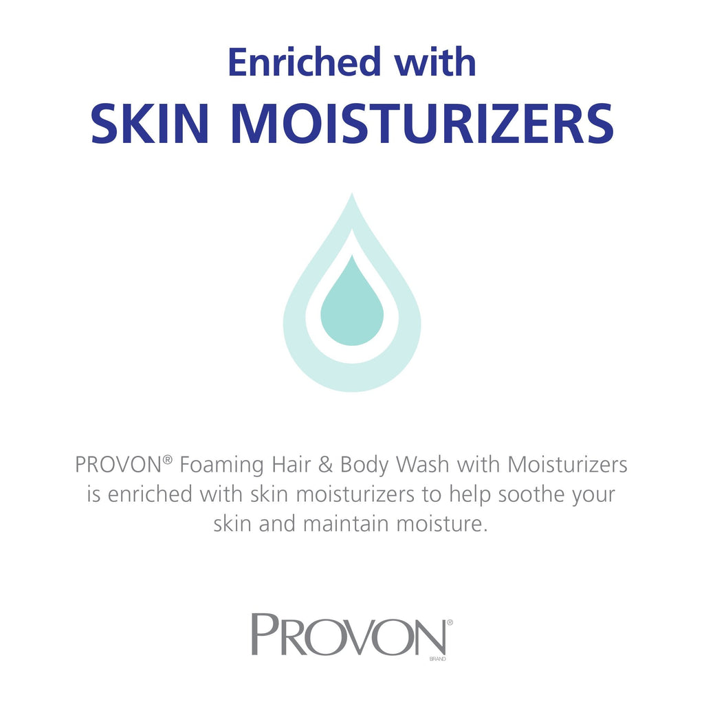 GOJO PROVON Foaming Hair & Body Wash with Moisturizers – Cucumber Melon, 1250 mL Refill for PROVON FMX-12 (Pack of 4)