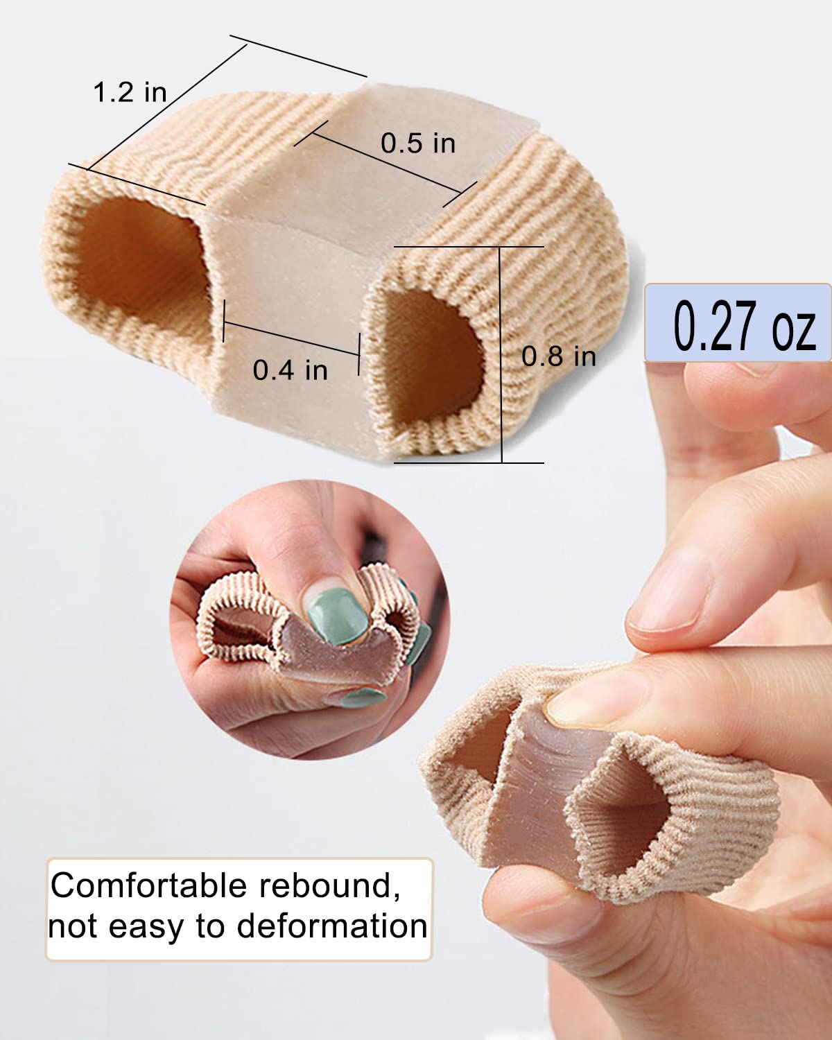 Golbylicc Bunion Toe Separators – Gel Toe Spacers for Overlapping Toes (4 Pack)