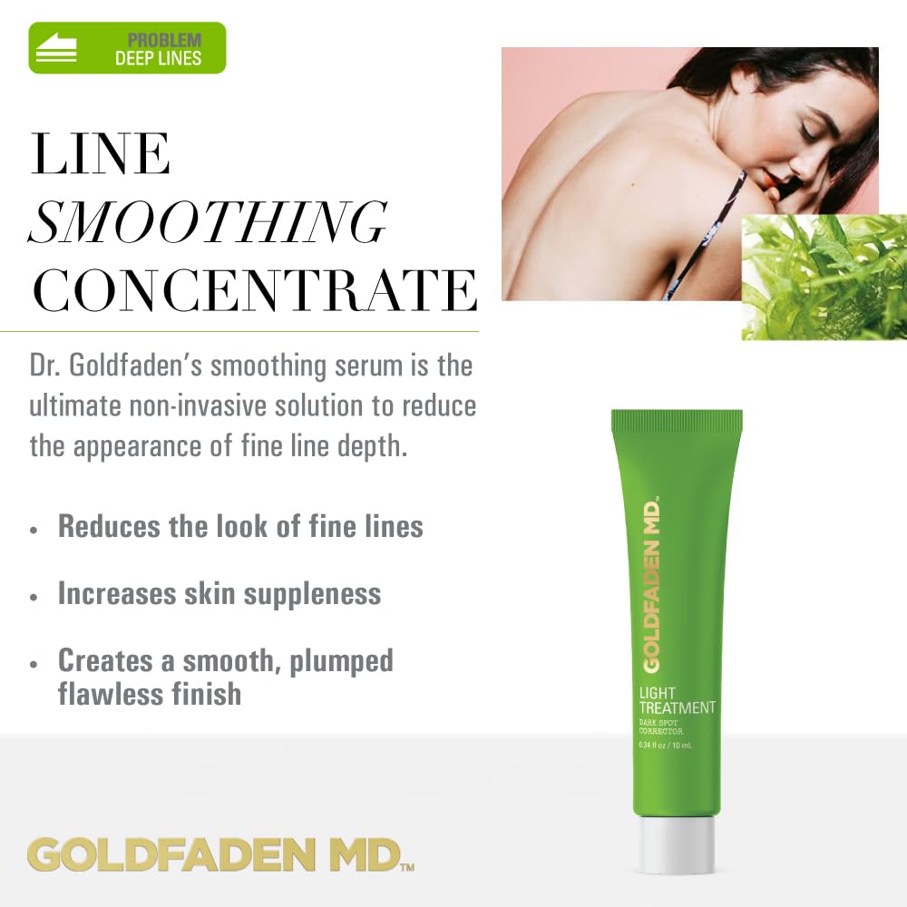 GOLDFADEN MD Light Treatment Dark Spot Corrector — Hydroquinone Free, Alpha Arbutin, Hyaluronic Acid | Trial .34 Fl Oz