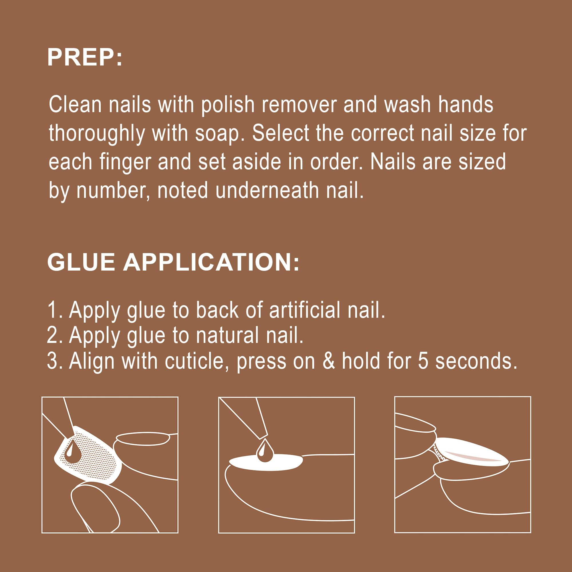 Goldfinger False Nails Kit – Glazed Long Almond Pearl Glitter, Easy Press-On