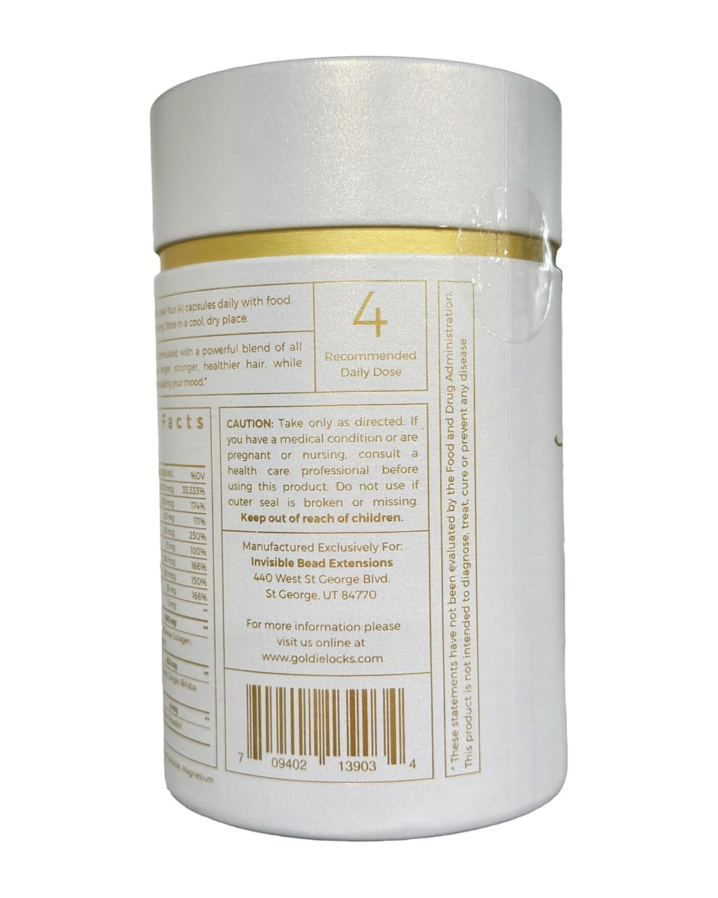 Goldie Locks Hair Growth Supplements Refill – Original Formula with Biotin, Multi-Collagen & Zinc